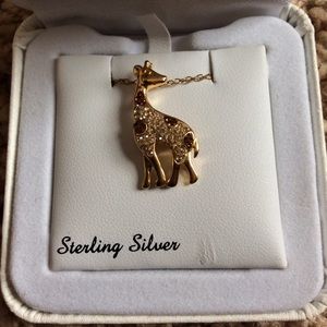 Swarovski Crystal Giraffe Pendant Necklace